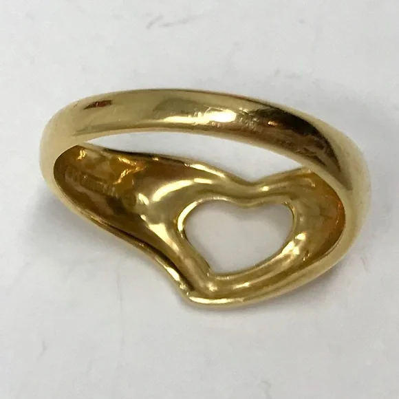 Tiffany & Co Peretti 18k Gold “Open Heart” Ring